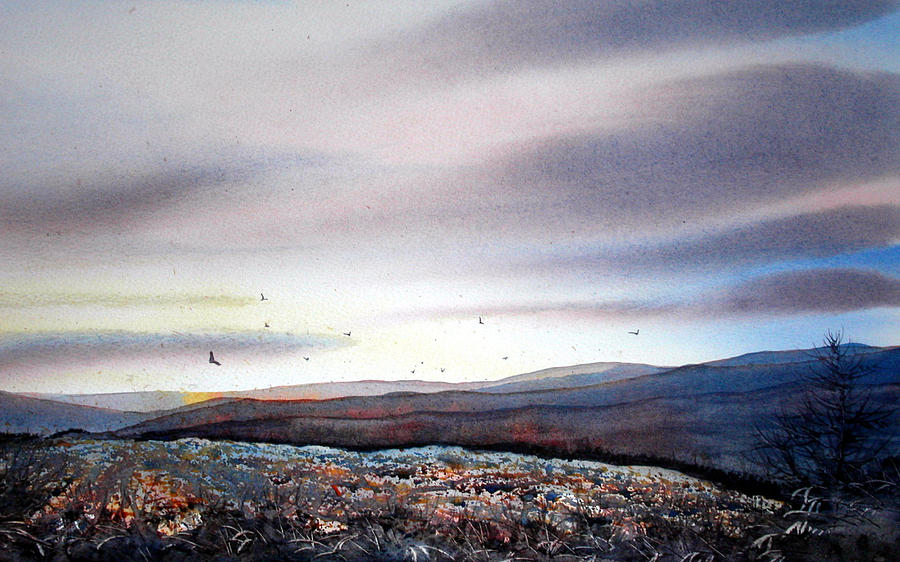 North Yorkshire Moors at Dawn Painting by Glenn Marshall