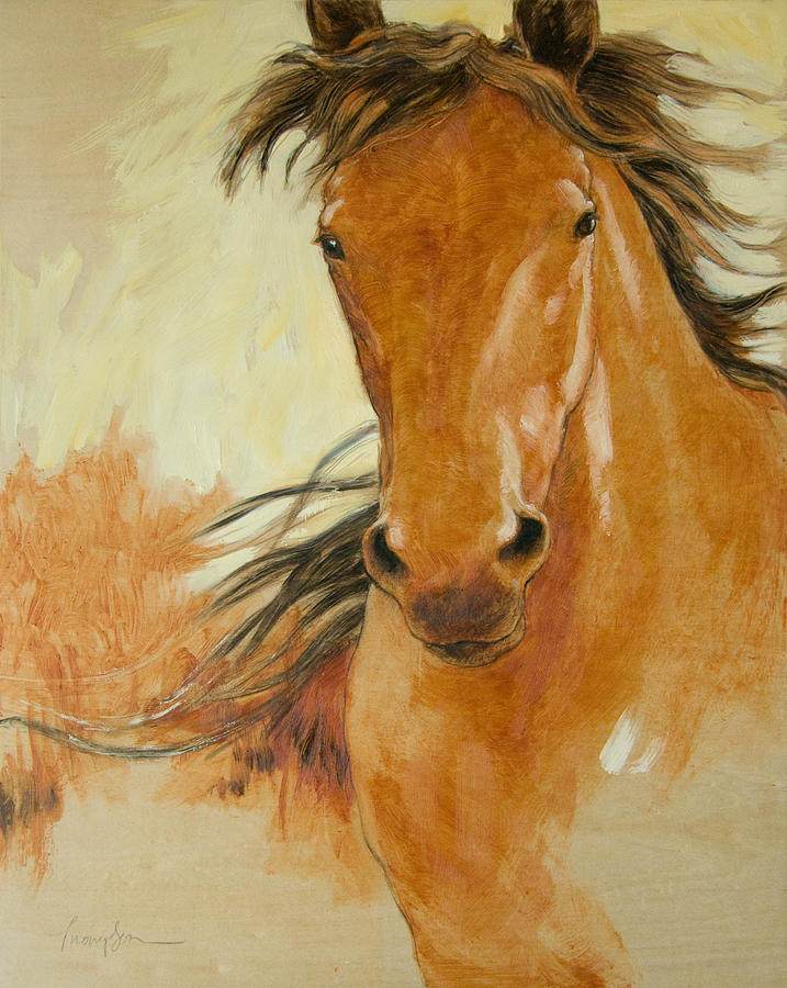 Horse Painting - Northbound by Tracie Thompson