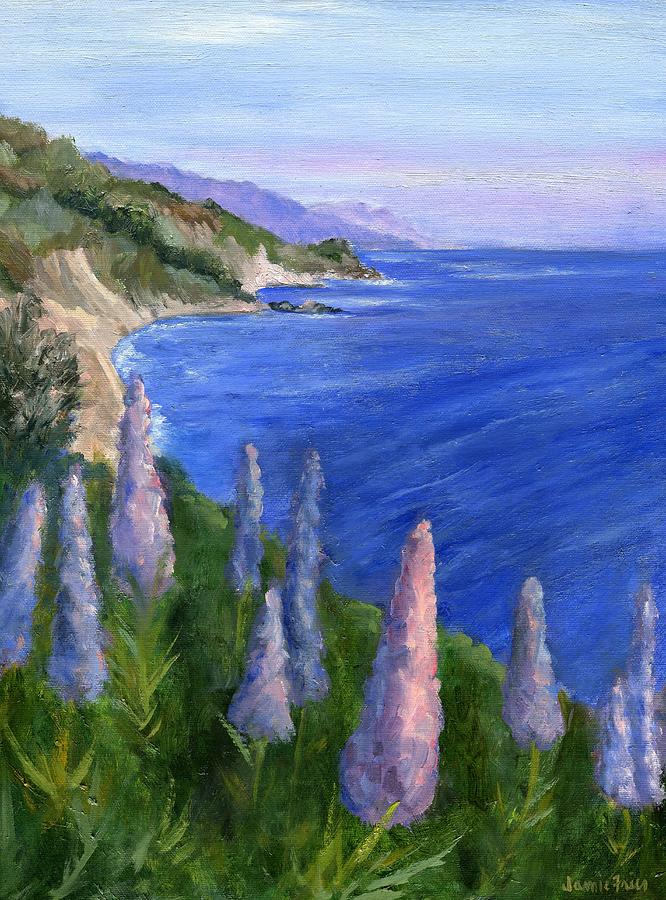 Flower Painting - Northern California Cliffs by Jamie Frier