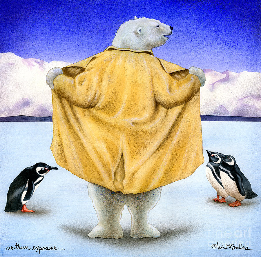 Penguin Painting - Northern exposure... by Will Bullas