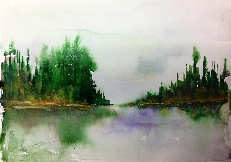 Northern Lake - Mellow Day Painting by Desmond Raymond
