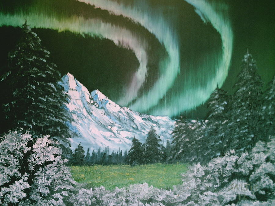 Northern Lights - Alaska Painting by Jim Saltis
