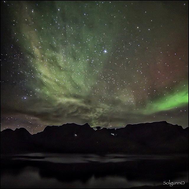 Northern Lights Behind A Light Veil Of Photograph by Solgunn Hansen