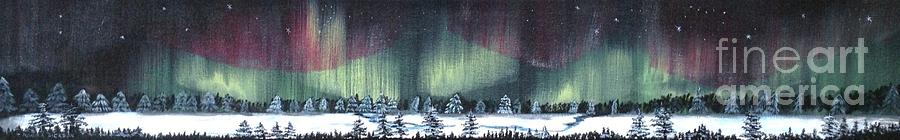 Northern Lights Painting by Monika Shepherdson