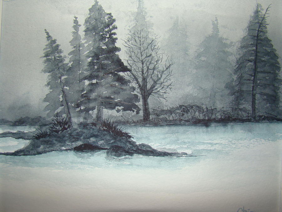 Tree Painting - Northern Mist by Chip Picott