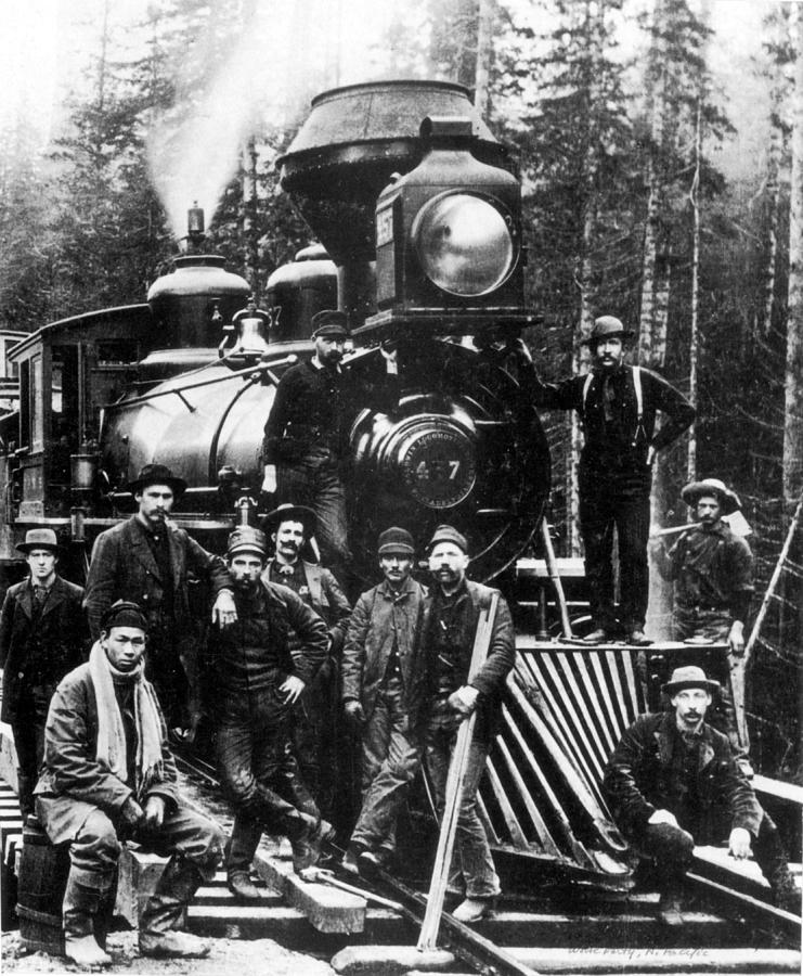 Northern Pacific Railroad Work Party Photograph by Science Source