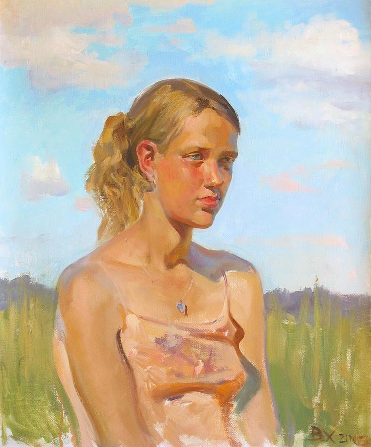 Summer Painting - Northern summer by Victoria Kharchenko