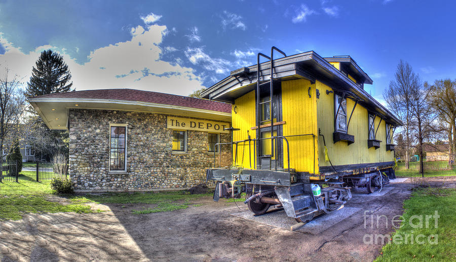 Summer Photograph - Northport Train Depot by Twenty Two North Photography