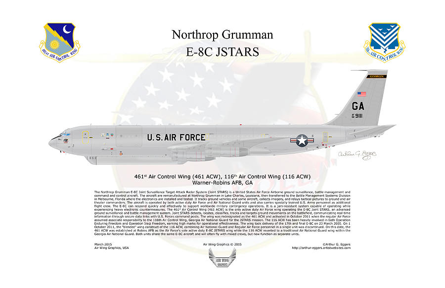 Northrop Grumman E-8C JSTARS Digital Art by Arthur Eggers