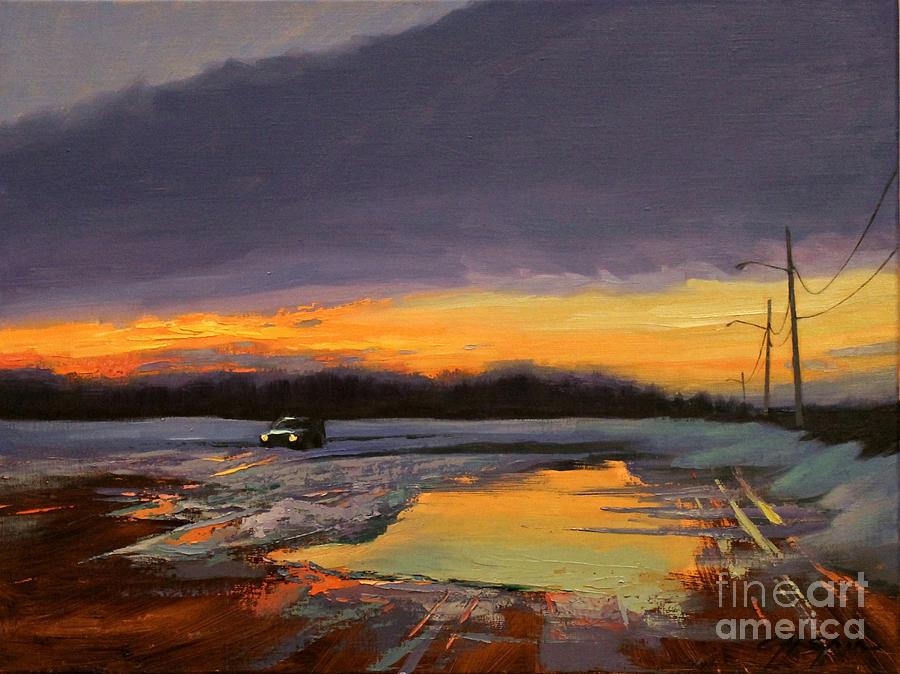 Sunset Painting - Northshore Sunset by Chin H Shin