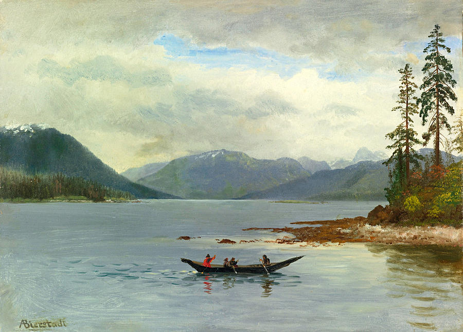 Northwest Coast. Loring Bay. Alaska Painting by Albert Bierstadt