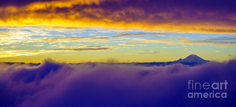 Seattle Photograph - Northwest Sunrise Cloudscape by Mike Reid