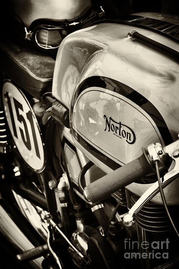 Norton Cafe Racer Sepia Photograph by Tim Gainey