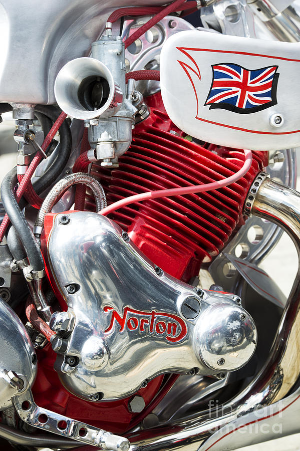 Norton Custom Cafe Racer Engine Photograph by Tim Gainey
