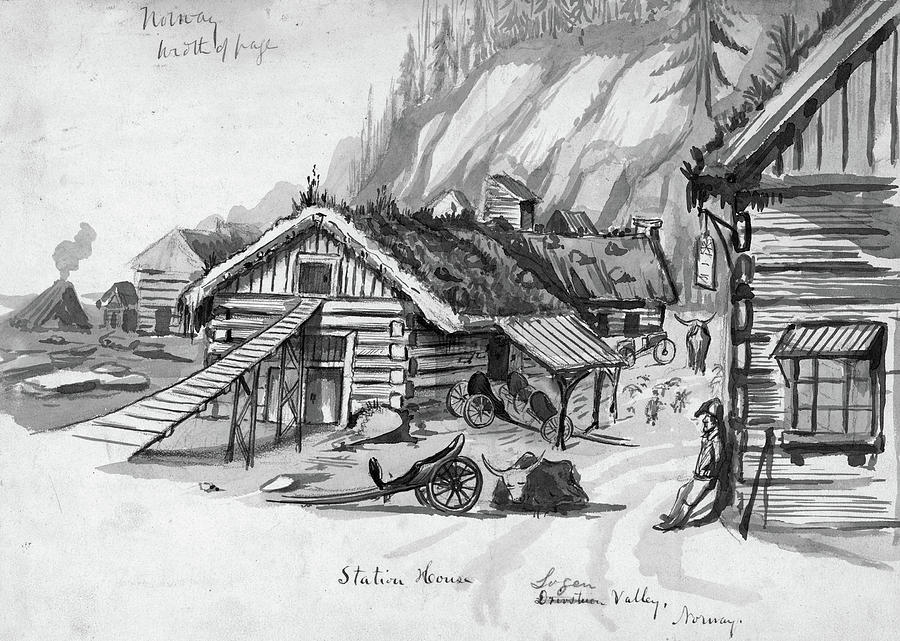 Norway, 1856 Drawing by Granger