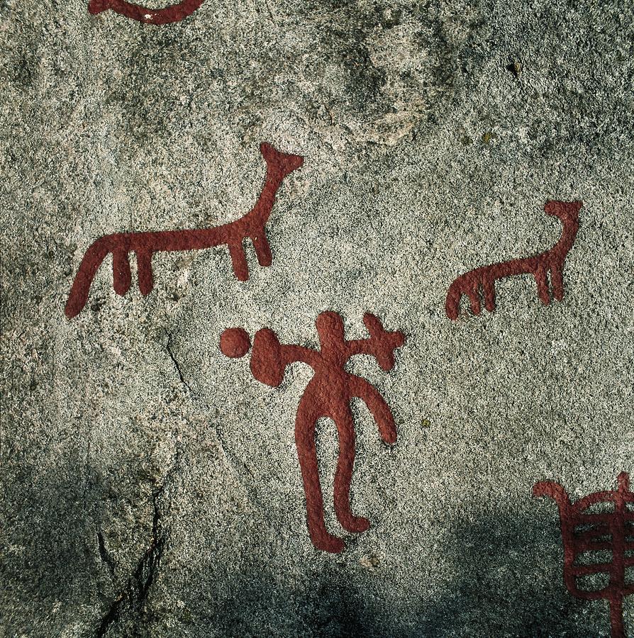 Prehistoric Photograph - Norway. Begby. Zoomorphic Figures 1000 by Everett