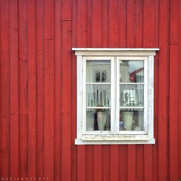 Architecture Photograph - #norway_loves_red #marianneswindows by Marianne Hope