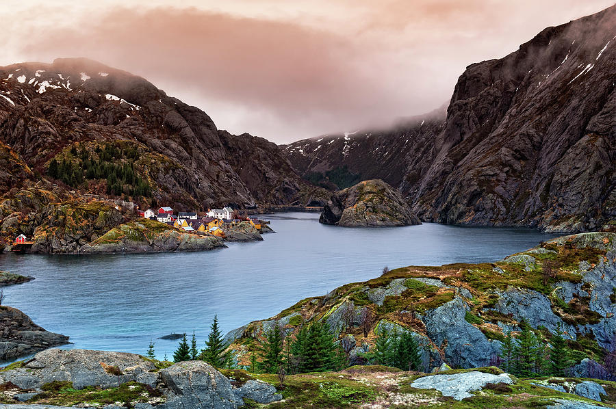 Mountain Photograph - Norwegian Village by Liloni Luca