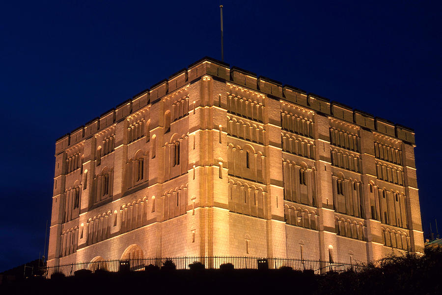 Norwich Castle At Night, England Photograph by C.r. Sharp
