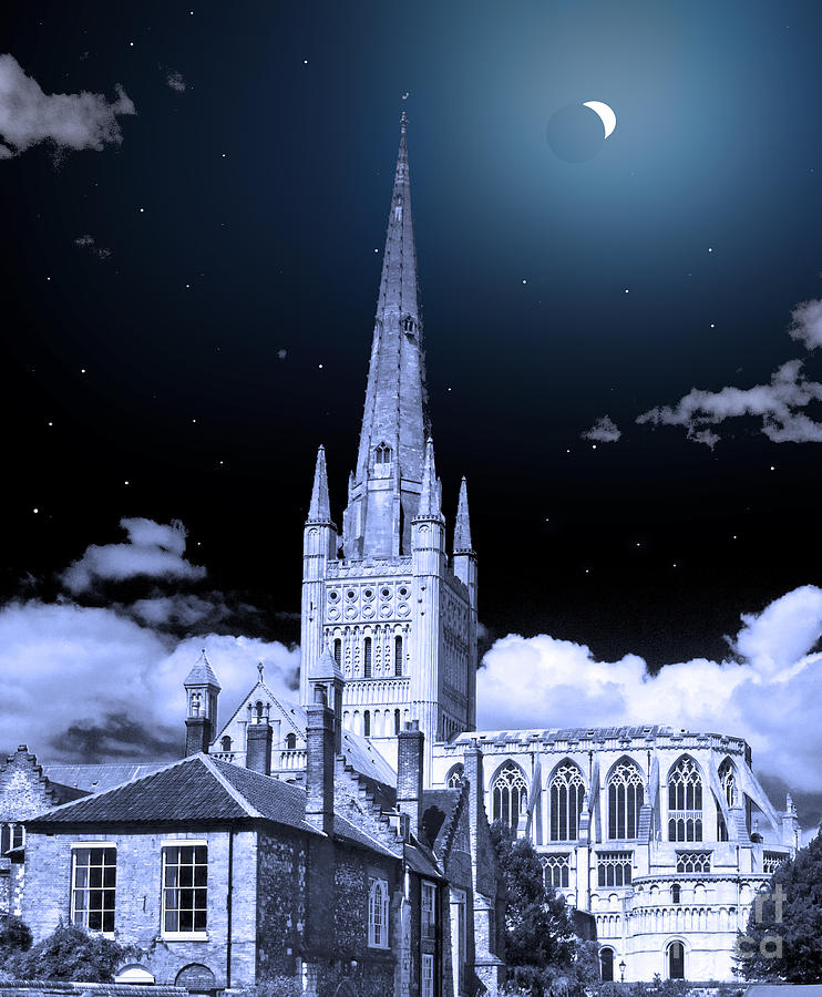 Jesus Christ Photograph - Norwich Cathedral Eclipse by Darren Burroughs
