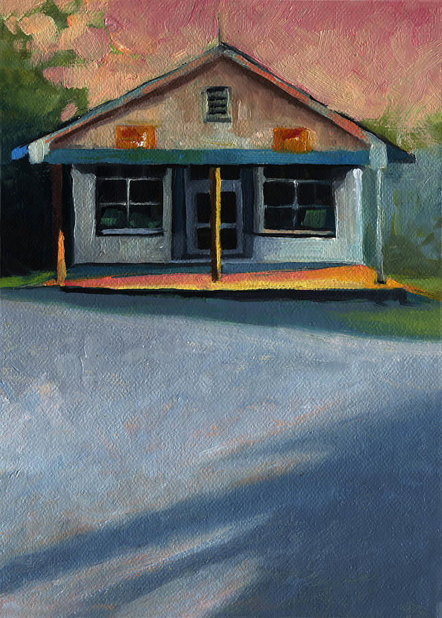 Nostalgic Icon Hucksteps Garage and Store Painting by Catherine Twomey