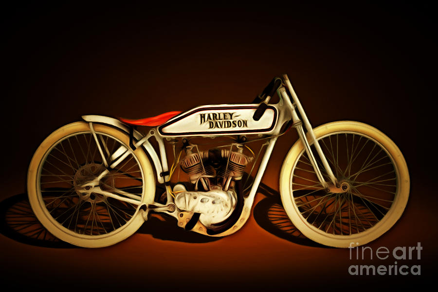 Nostalgic Vintage Harley Davidson Motorcycle 20150227 Photograph