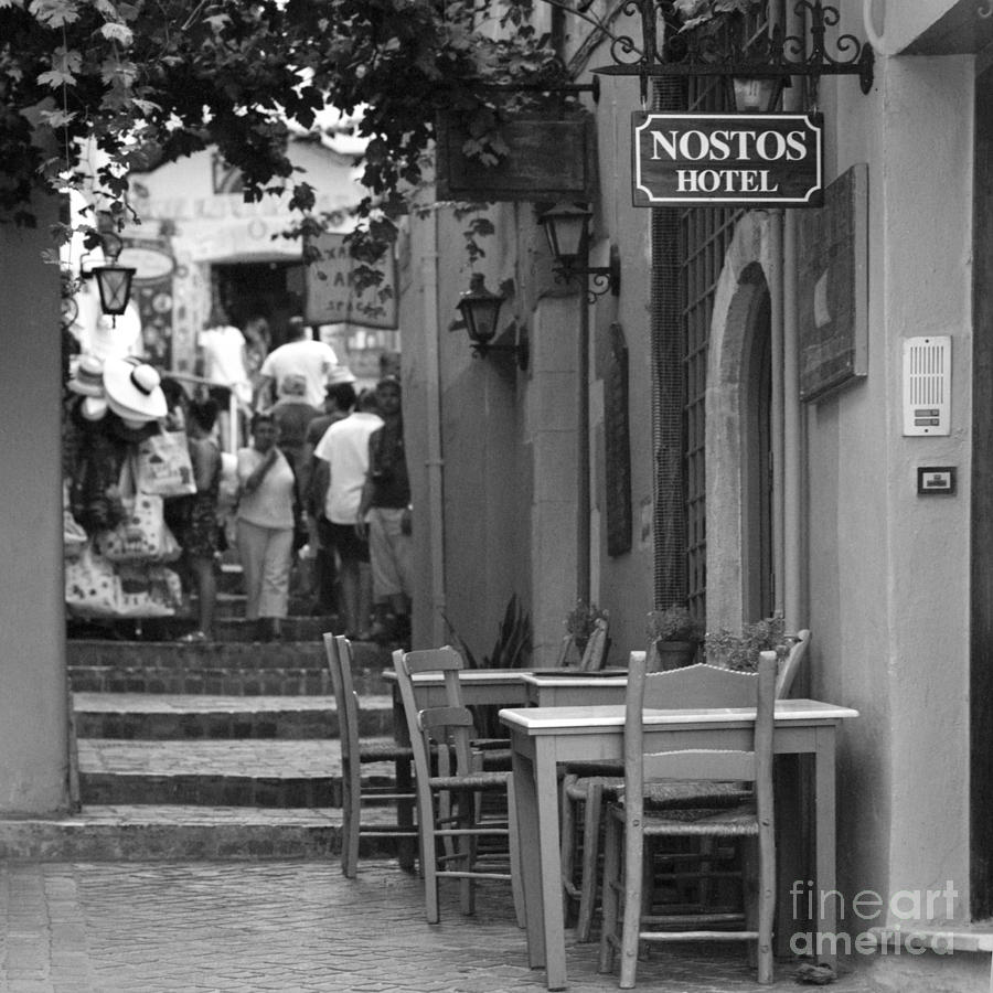 Greek Photograph - Nostos Hotel in Chania by Paul Cowan