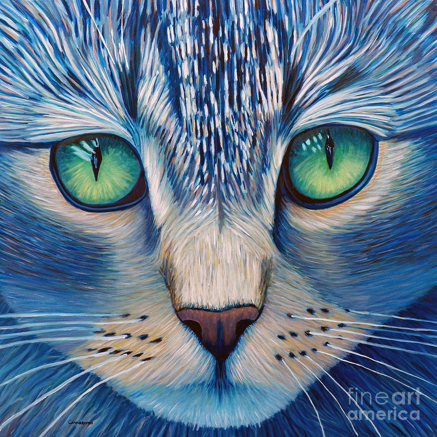 Nostradamuss Cat Painting by Brian  Commerford