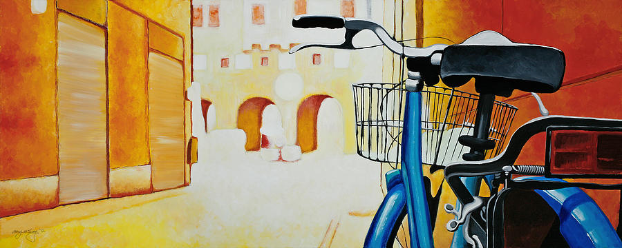 Bike Painting - Not for the Bathroom by Amy McKay