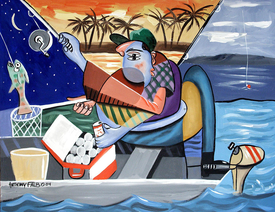Anthony Falbo Painting - Not Just A Fish Story by Anthony Falbo