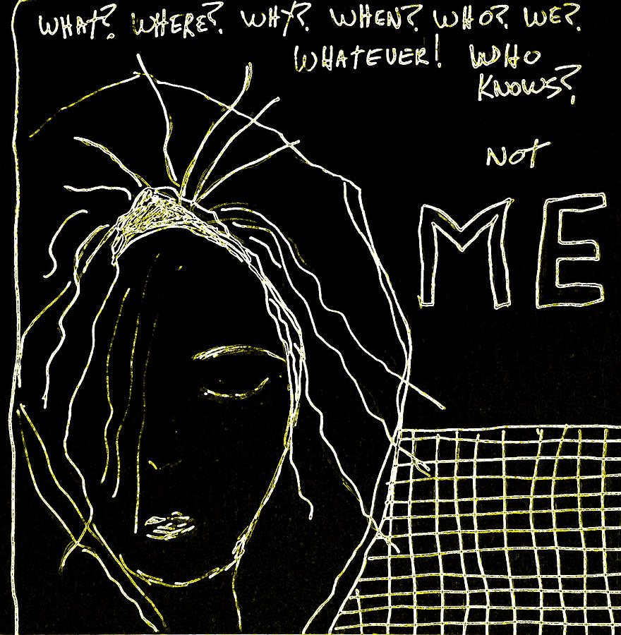 Not Me Drawing by Patricia Januszkiewicz