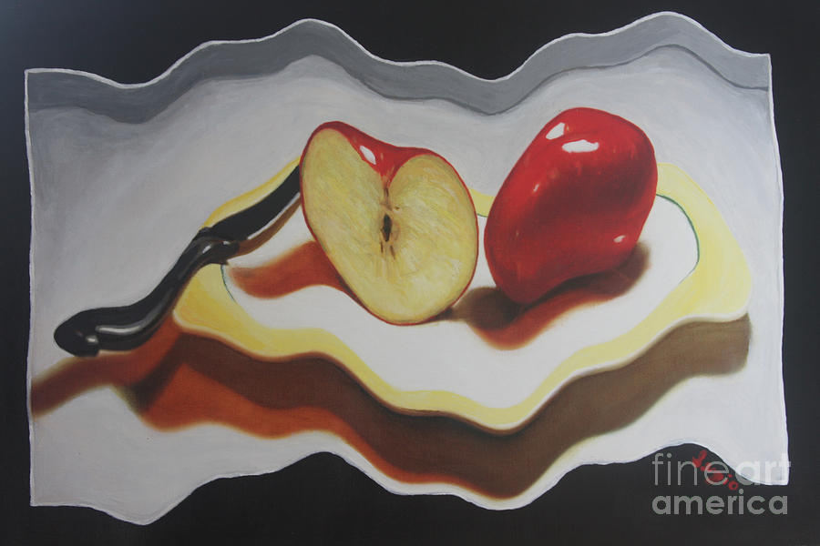 Still Life Painting - Not so still life Apples by Sergio B
