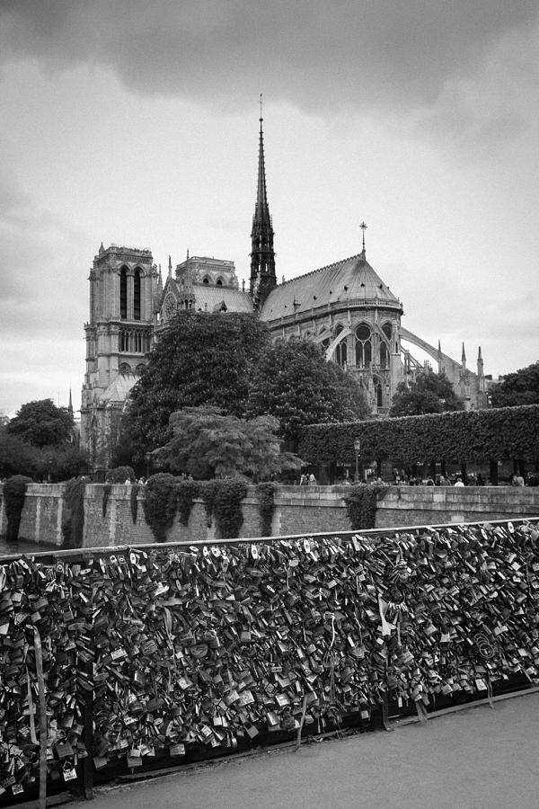 Notre Dame and Love Locks Photograph by Hermes Fine Art
