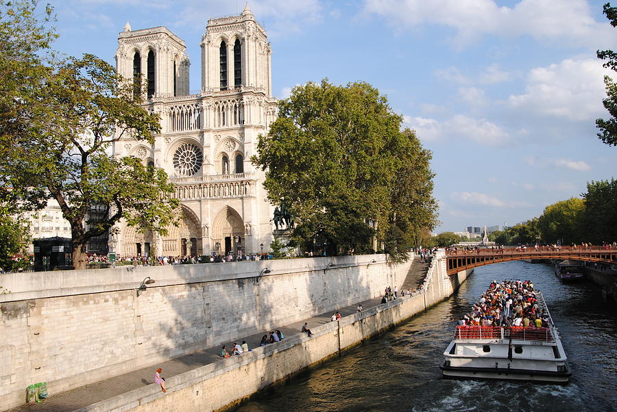 Notre Dame and the Siene Photograph by Jacqueline M Lewis