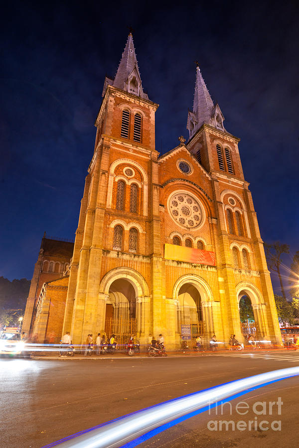 Notre Dame cathedral in Ho Chi Minh City - Vietnam Photograph by Luciano Mortula