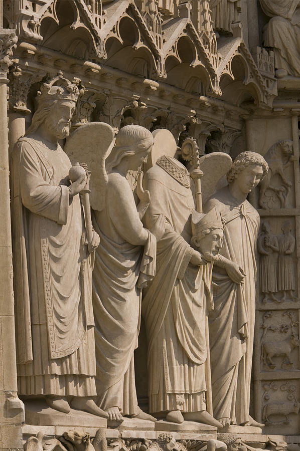 Notre Dame Cathedral Relief Photograph by Mark Harmel