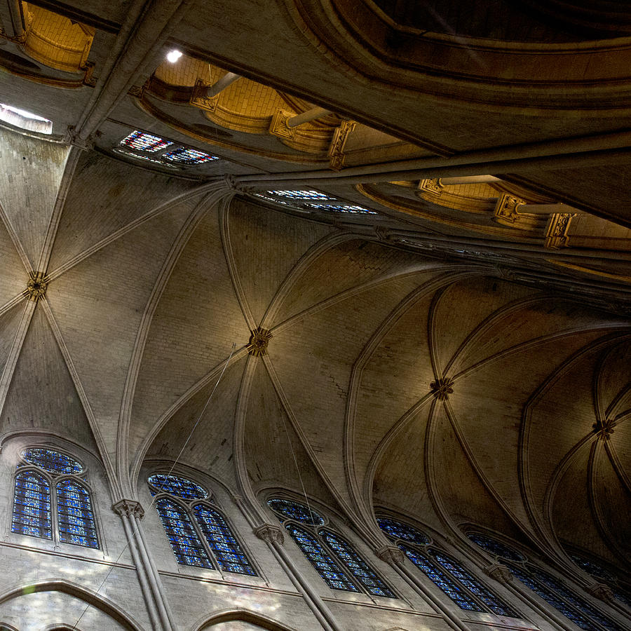 Notre Dame Ceiling in Gold Photograph by Evie Carrier