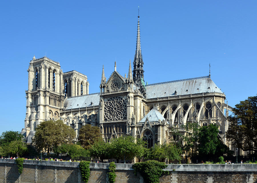 Notre Dame de Paris Gothic Cathedral  Photograph by Carla Parris