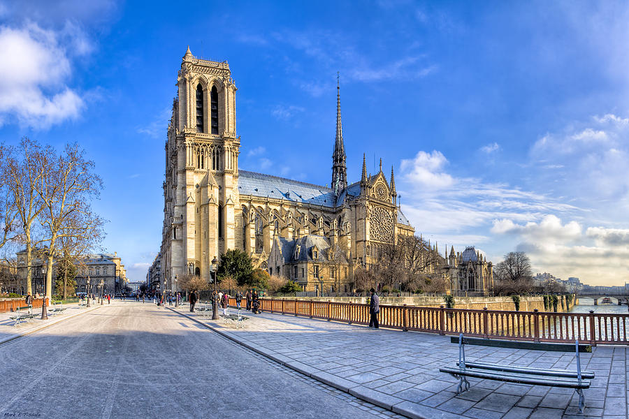 Notre Dame de Paris in Winter Sun Photograph by Mark Tisdale