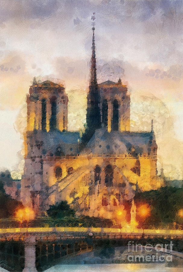 Paris Painting - Notre Dame de Paris by Mo T