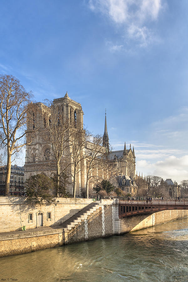Notre Dame de Paris on a Sunny Winter Day Photograph by Mark Tisdale