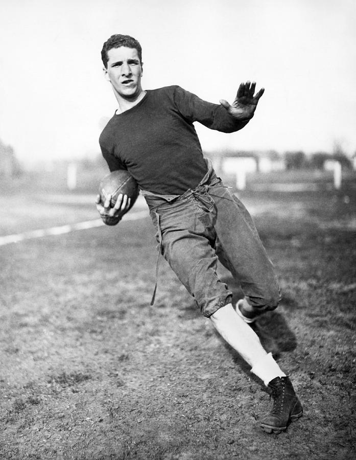 Notre Dame Photograph - Notre Dame Football Player by Underwood Archives