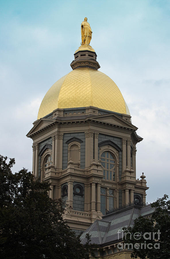 Notre Dame Golden Dome Photograph by Tammy Venable - Fine Art America