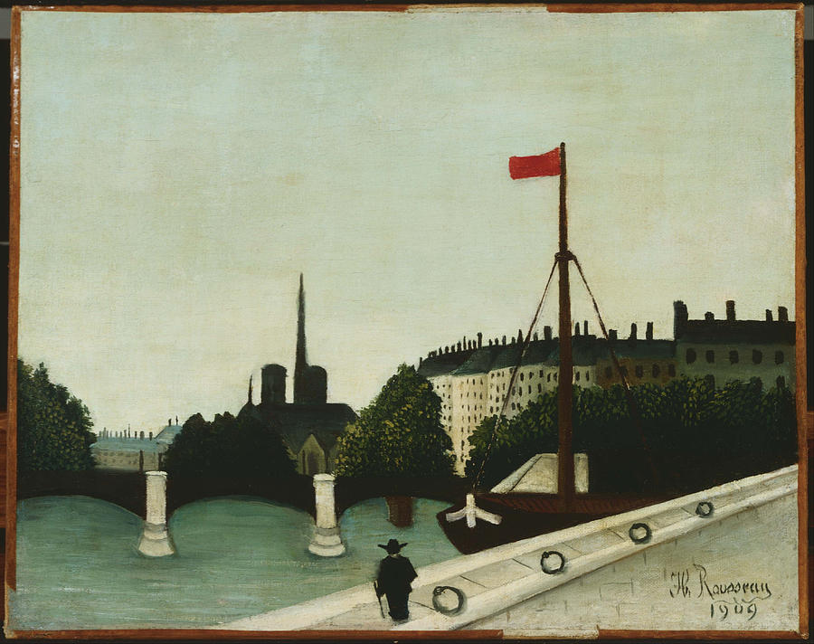 Notre Dame Painting by Henri Rousseau