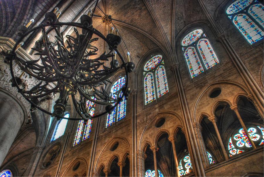 Notre Dame Photograph - Notre Dame Interior by Jennifer Ancker