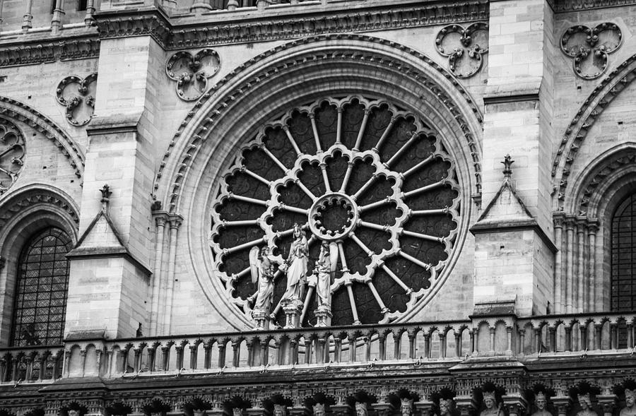Notre Dame Rose Window Photograph by Ross Henton