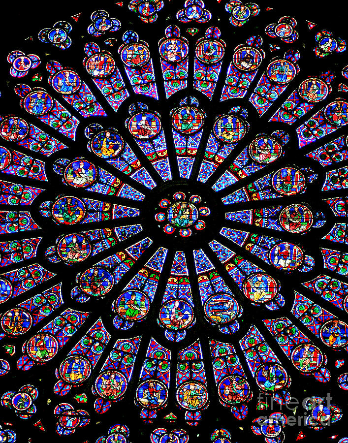 Notre Dame Stained Glass Photograph by Larry Oskin