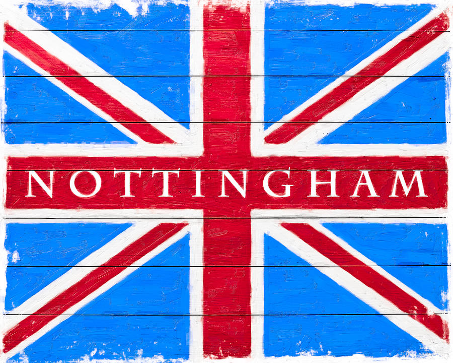 Nottingham Vintage Union Jack Flag Digital Art by Mark E Tisdale