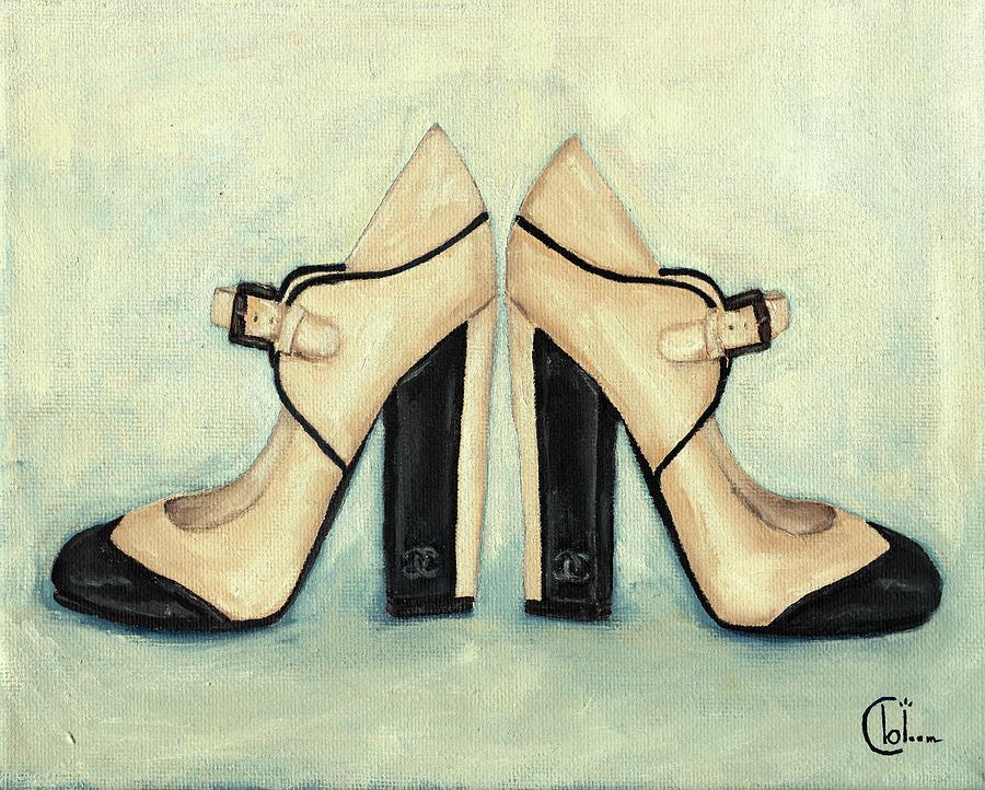 Nouveau Coco Chanel 1920s Shoes Painting - Nouveau Coco Chanel 1920s ...