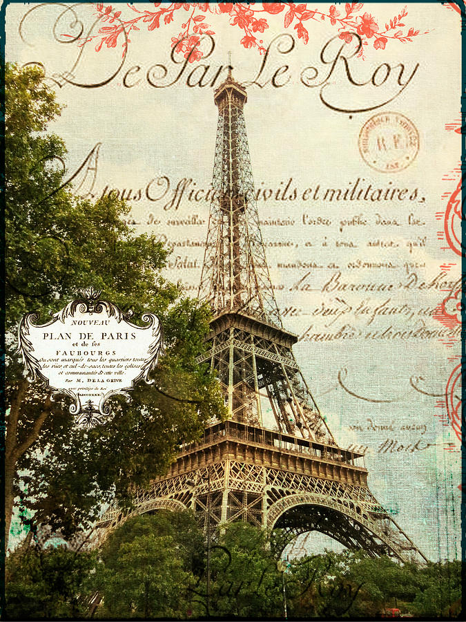 Paris Mixed Media - Nouveau Tour by Sandy Lloyd